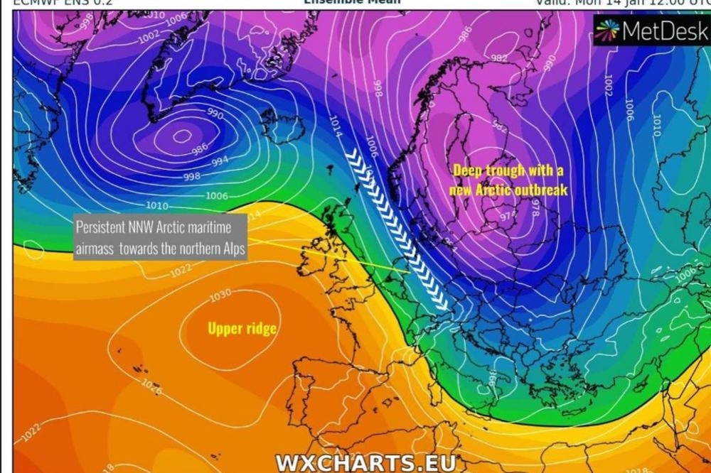 Stiže novi arktički talas! Očekuje se obilan sneg, hladnoća i led! (FOTO)