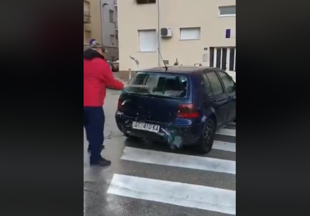 Splićanin uzeo macolu, pa razlupao automobil, policija ga ispitivala i ostala U ŠOKU! (VIDEO)