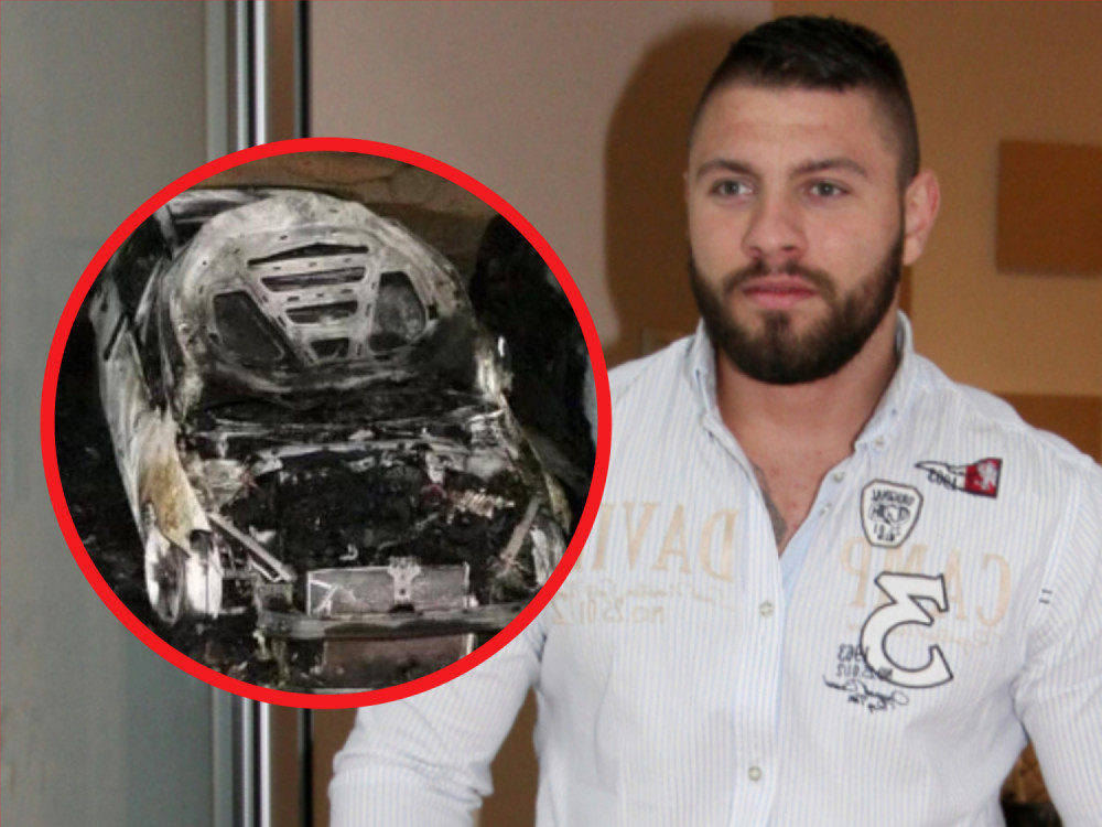 Jeziva slika Benjaminovog izgorelog auta! Za sve je kriv LEZBIJSKI OBRAČUN, a šokiraćete se kad čujete koliko je platio kola!