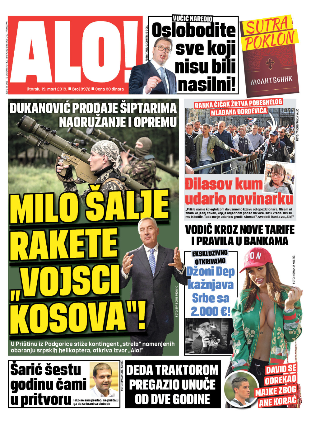 Đukanović bi sa Šiptarima da obara srpske helikoptere! ČITAJTE U ALO