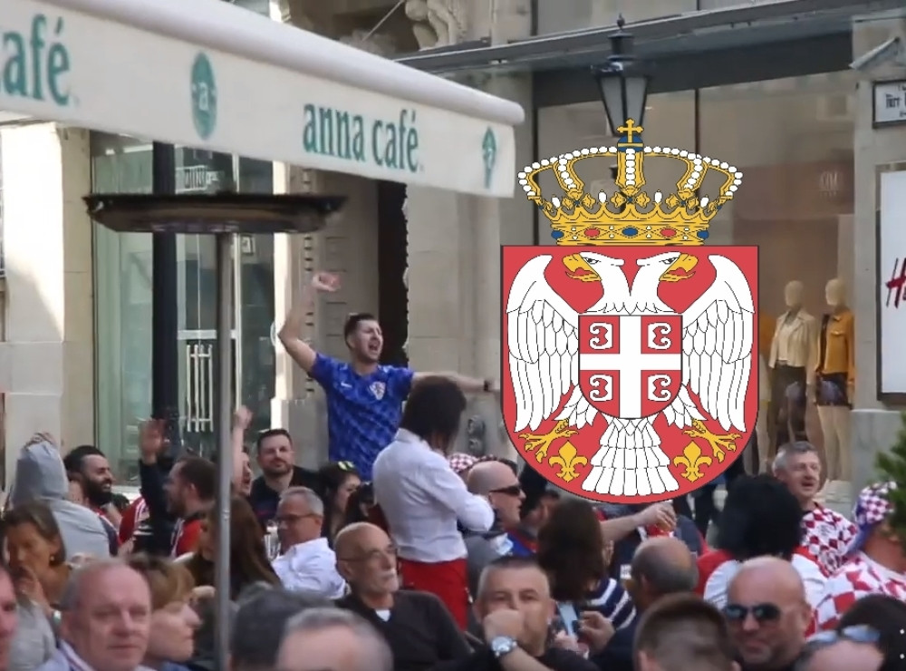 Skandal! Ušao sa srpskom zastavom među hrvatske navijače, USLEDIO PAKAO! Nasrnuli na njega (VIDEO)