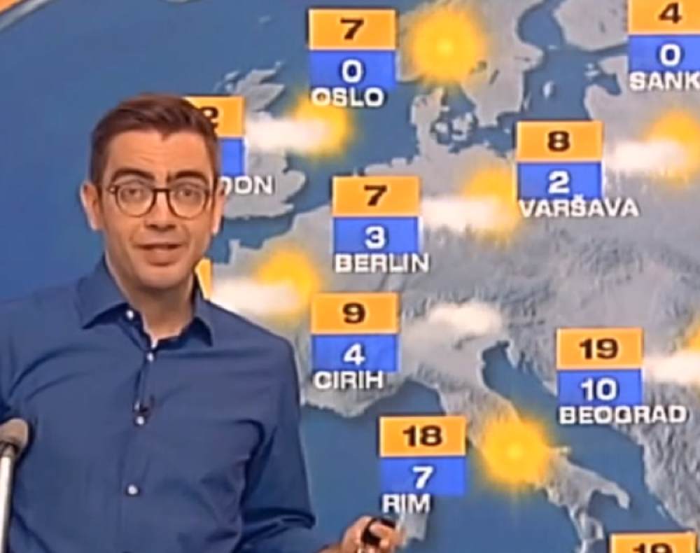 Zbog onoga što je voditelj vremenske prognoze uradio, Jovana i Srđan umalo nisu pali sa stolica! (FOTO)