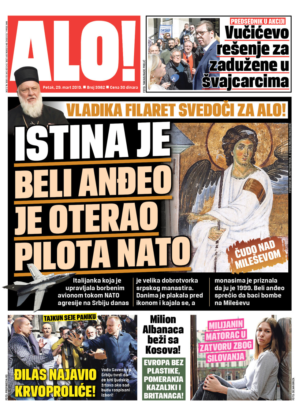 NATO hteo da sravni sa zemljom Mileševu... Dogodilo se čudo o kom ekskluzivno svedoči vladika Filaret! ČITAJTE U ALO!