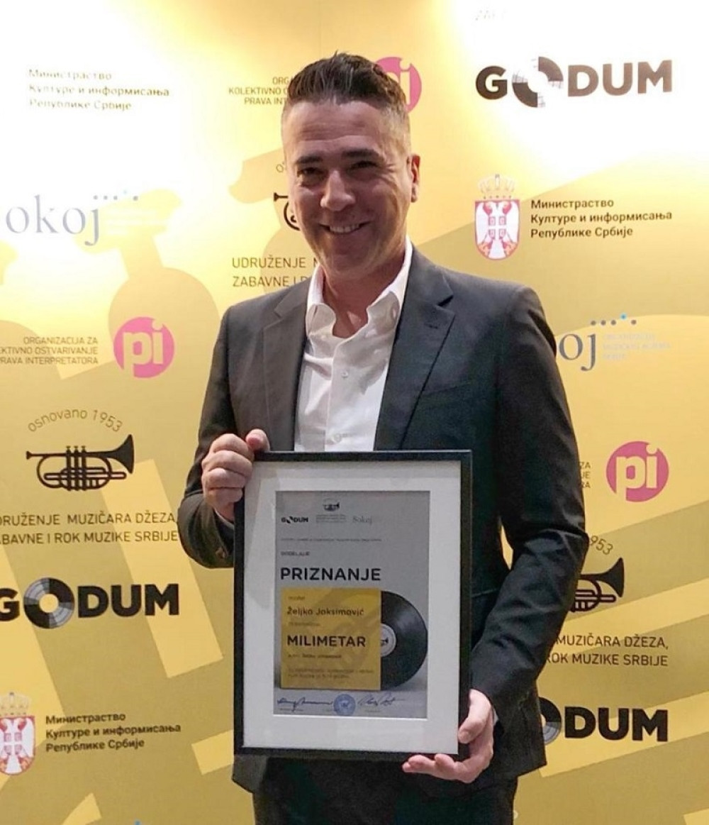 Pesma "Milimetar" Željka Joksimovića proglašena za najemitovaniju pop numeru u 2018!