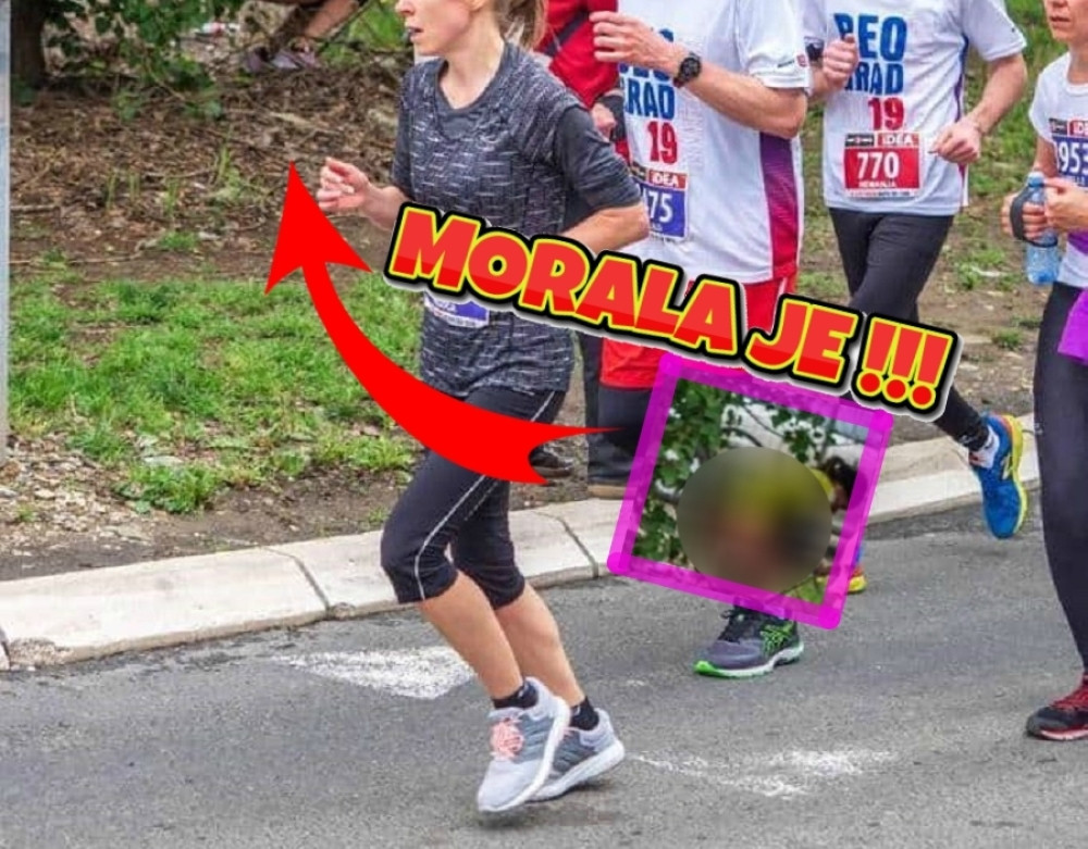 Najbizarnija scena Beogradskog maratona, trkači je gledaju u čudu, ONA MRTVA 'LADNA (FOTO)