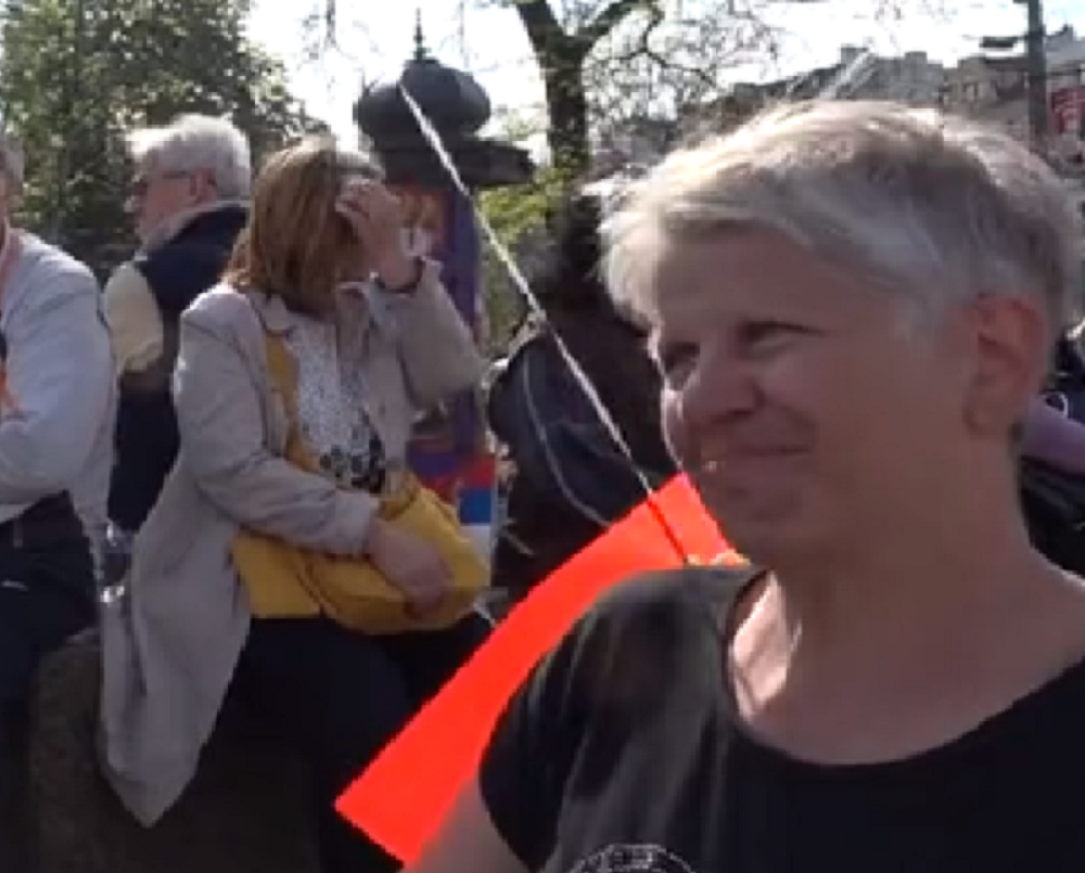 Vesna iz Knjaževca stigla na miting u podne, a niko na slici ne vidi koliko joj je to teško (VIDEO)