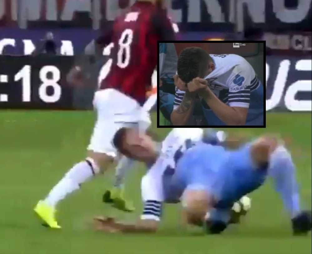 U momentu se samo srušio na travu "San Sira", saigrači nemaju reči utehe (VIDEO)