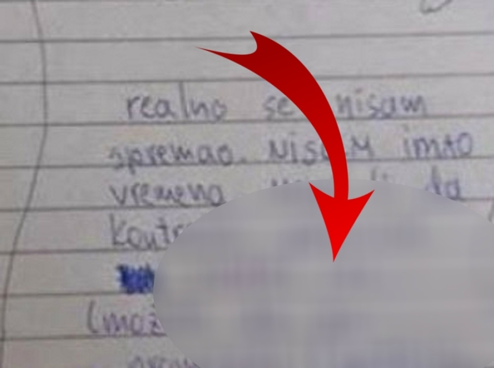 Profesorka ga oštro kaznila, a ono što je napisao - JOŠ VIŠE JU JE RAZGNEVILO! (FOTO)
