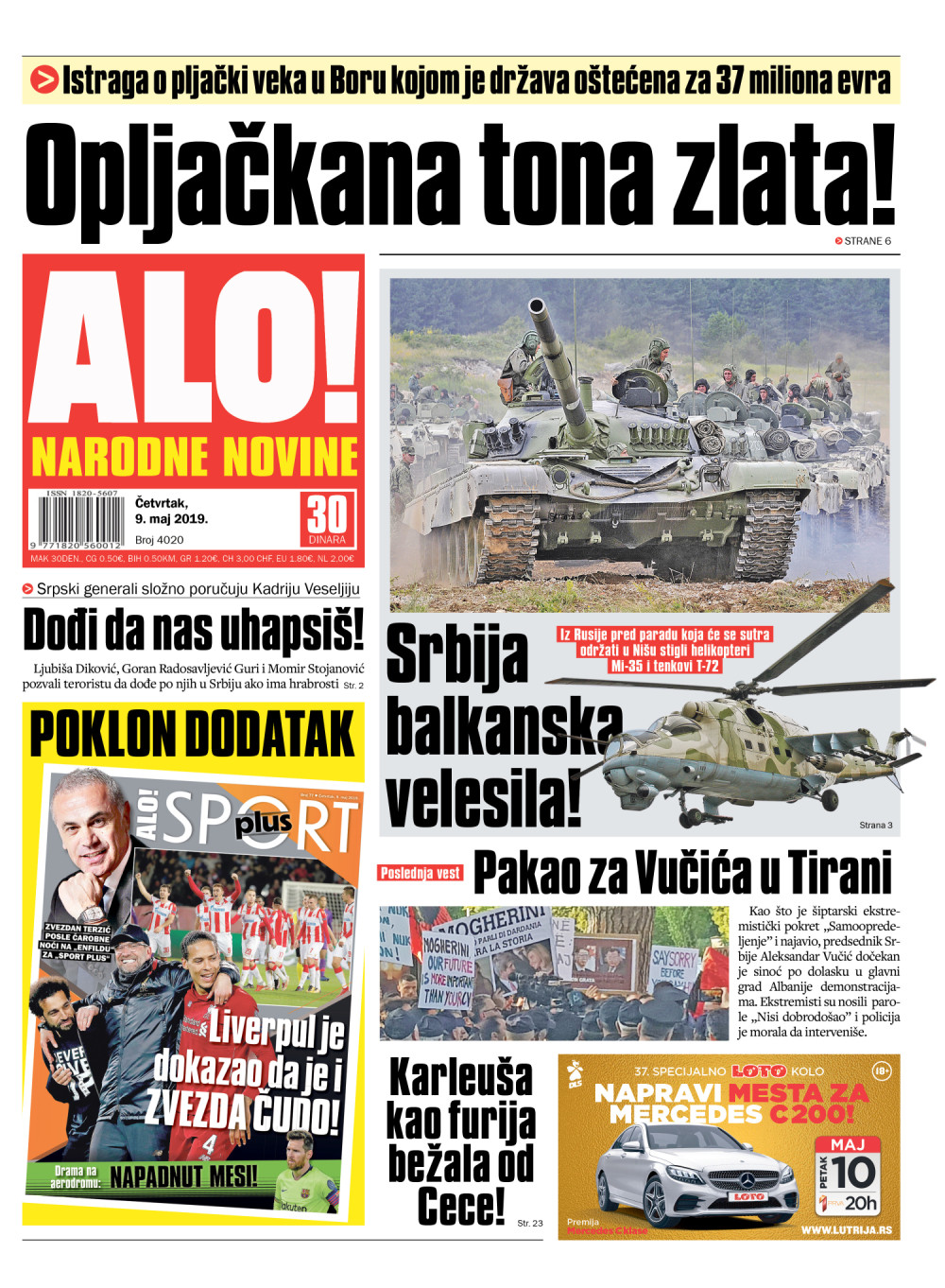 Iz Rusije pred paradu stigli helikopteri i tenkovi! ČITAJTE U ALO!