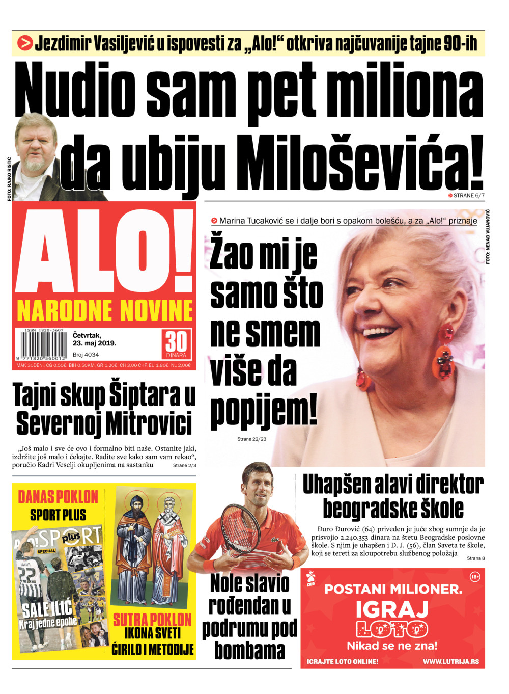 Amerikancima sam nudio pet miliona maraka da ubiju  Miloševića, ali oni nisu hteli