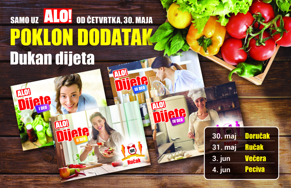Samo uz ALO! poklon dodatak Dukan dijeta!