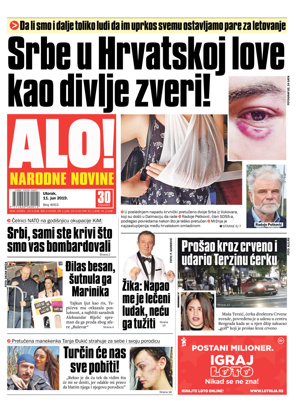 Otvorena sezona lova na Srbe, jure ih kao divlje zveri da ih premlate i ubiju! ČITAJTE U "ALO"!