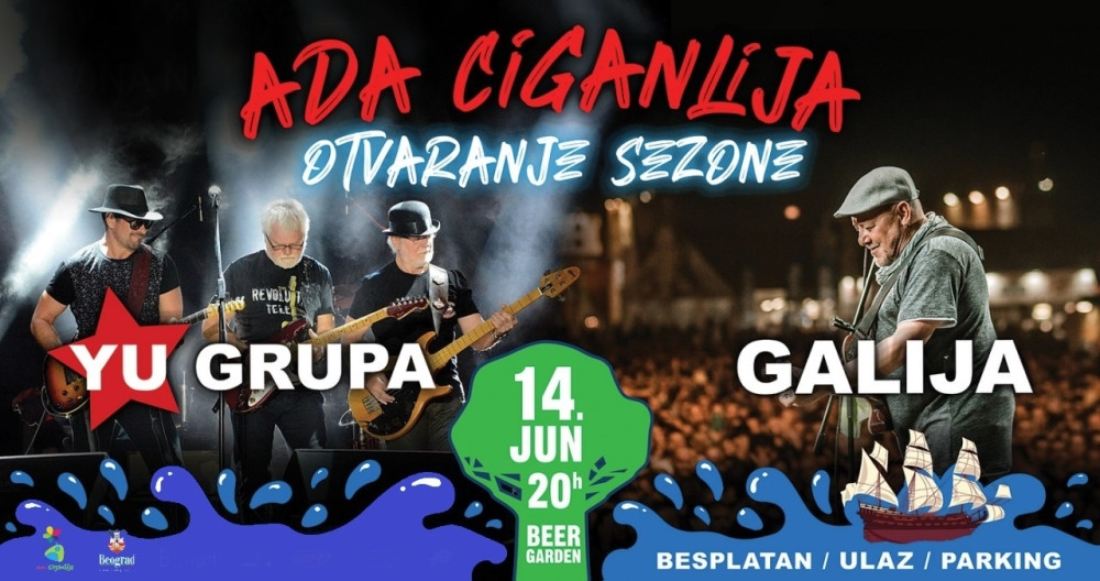 Besplatni koncerti YU Grupe i Galije u petak na Adi