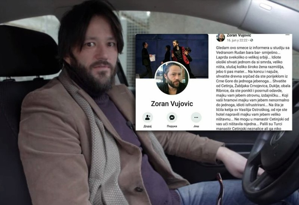 Crnogorski glumac Zoran Vujović osuo paljbu po Srbiji: Drevna srpčad, koji vaši hramovi, idioti isfrustrirani!?