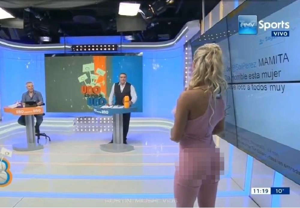 Marija vodi sportski program, a niko je ne sluša! Svi gledaju u njene obline! Da li je ova gu*a stvarna?! (VIDEO)