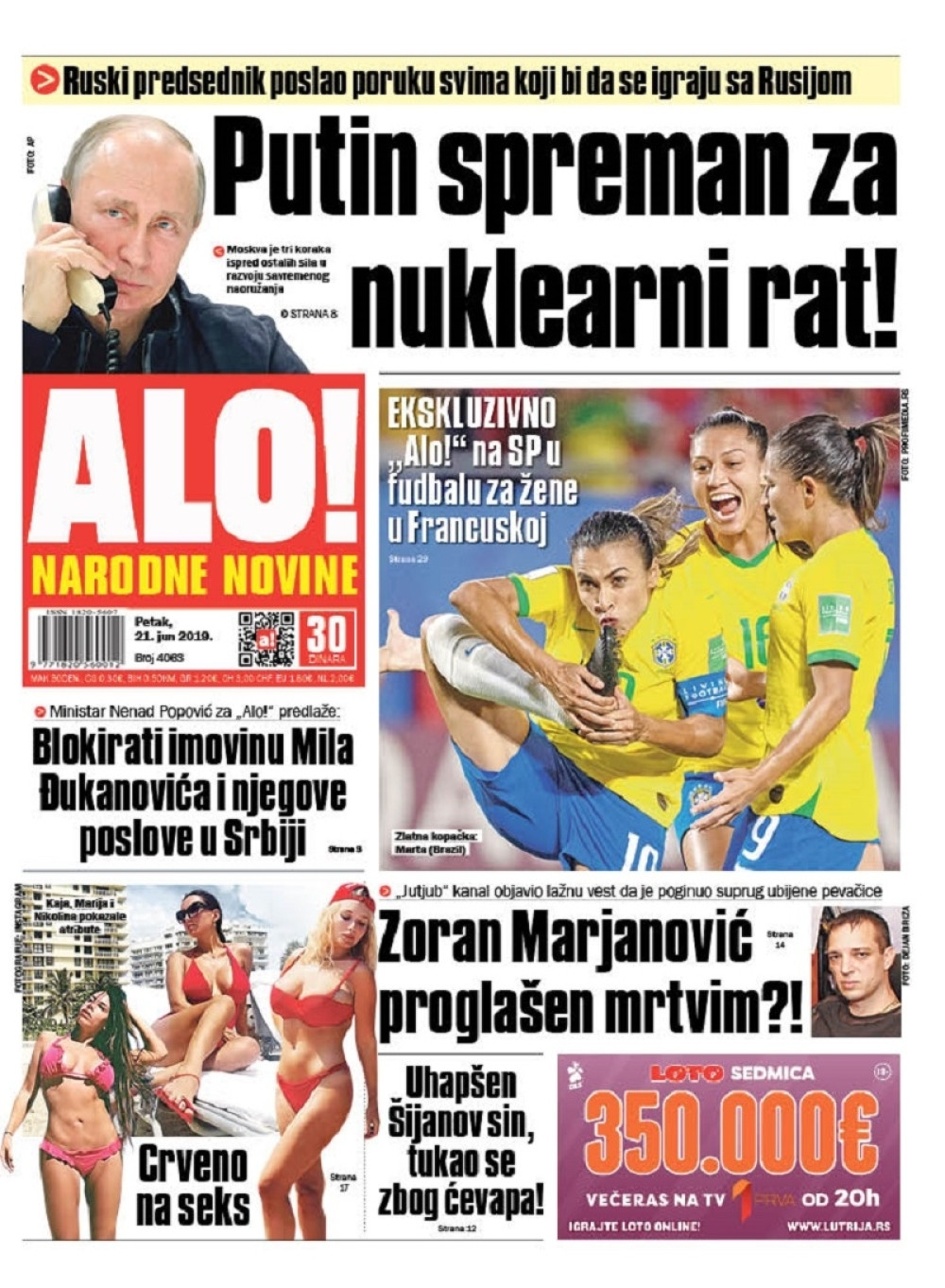 Rusija je spremna za nuklearni rat!