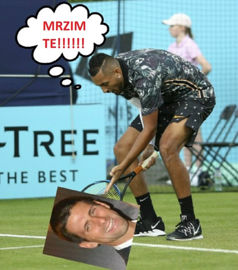 "On se dere na decu koja donose loptice i lomi rekete? On meni da pomogne!? Neka hvala!"