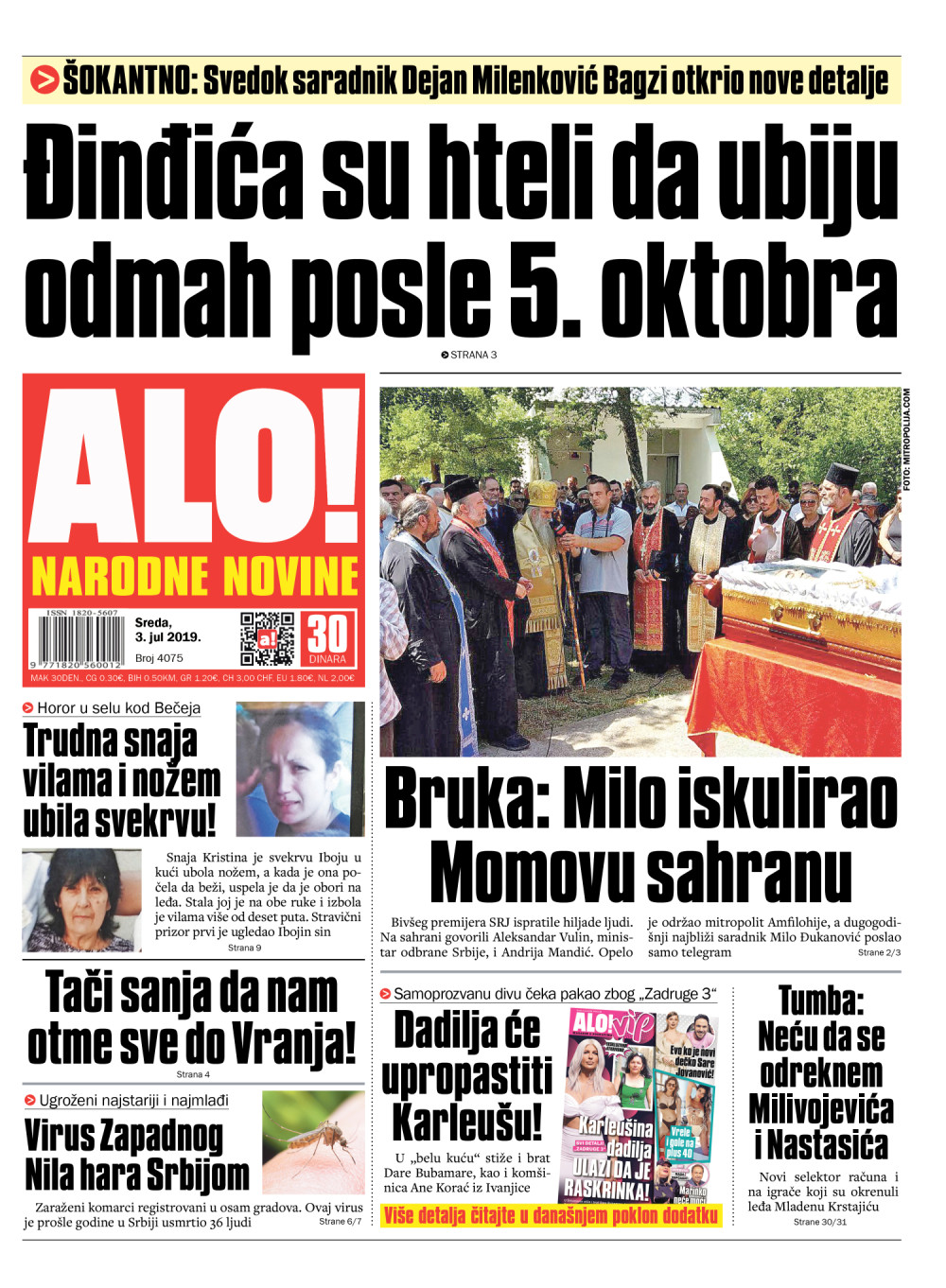 Đinđića hteli da ubiju odmah posle 5. oktobra! ČITAJTE U "ALO!"