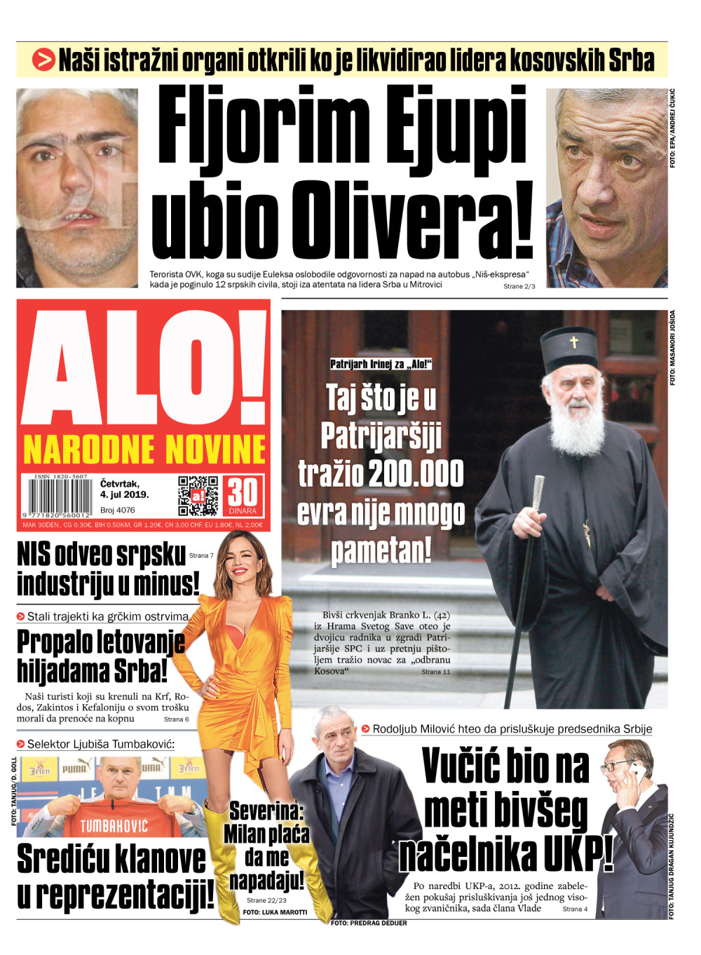 Naši istražni organi otkrili ko je likvidirao lidera kosovskih Srba! ČITAJTE U "ALO!"