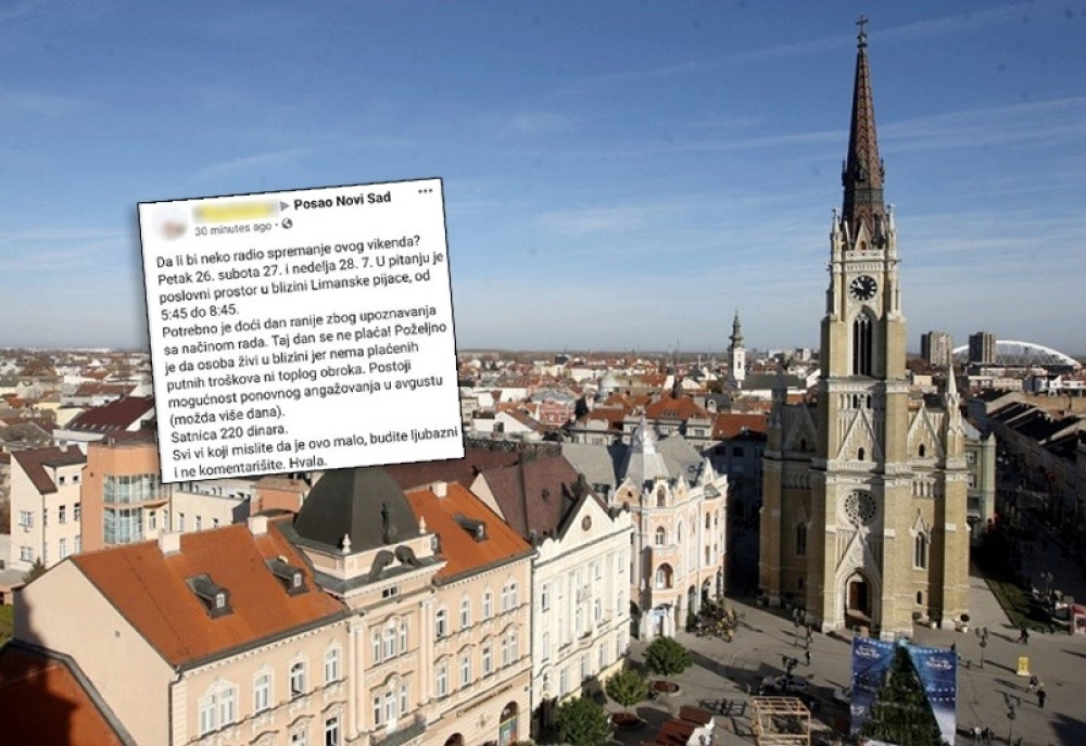 Oglas za posao razbesneo Novosađane! Svi komentarišu sramotu "poslodavca" (FOTO)