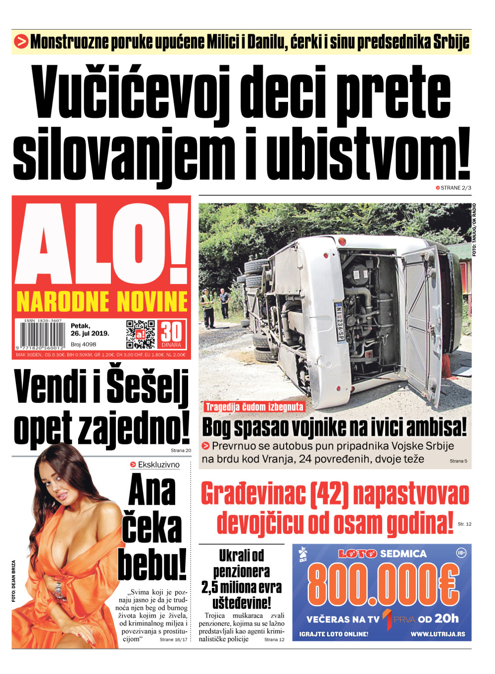 Monstruozne poruke upućene Milici i Danilu, ćerki i sinu predsednika Srbije! ČITAJTE U "ALO!"