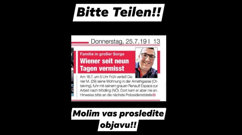 Ako ga vidite, ili imate bilo kakve informacije o mladiću sa fotografije, odmah javite policiji!