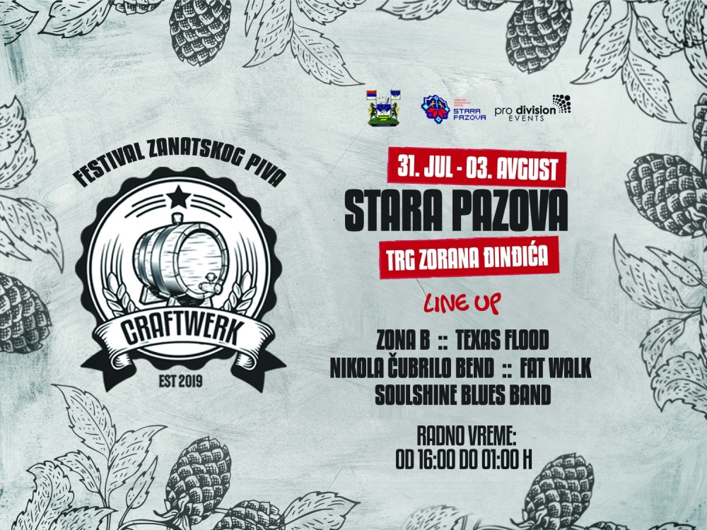 Craftwerk - festival zanatskog piva prvi put u Staroj Pazovi