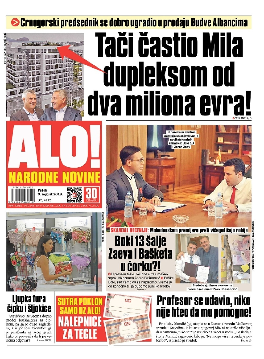 Crnogorski predsednik se dobro ugradio u prodaju Budve Albancima!