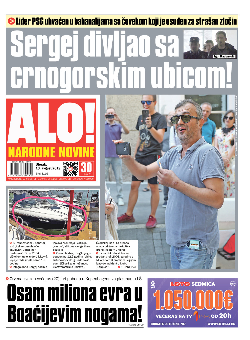 Sergej Trifunović uhvaćen sa kriminalcem osuđenim za UBISTVO ČITAJTE U "ALO!"