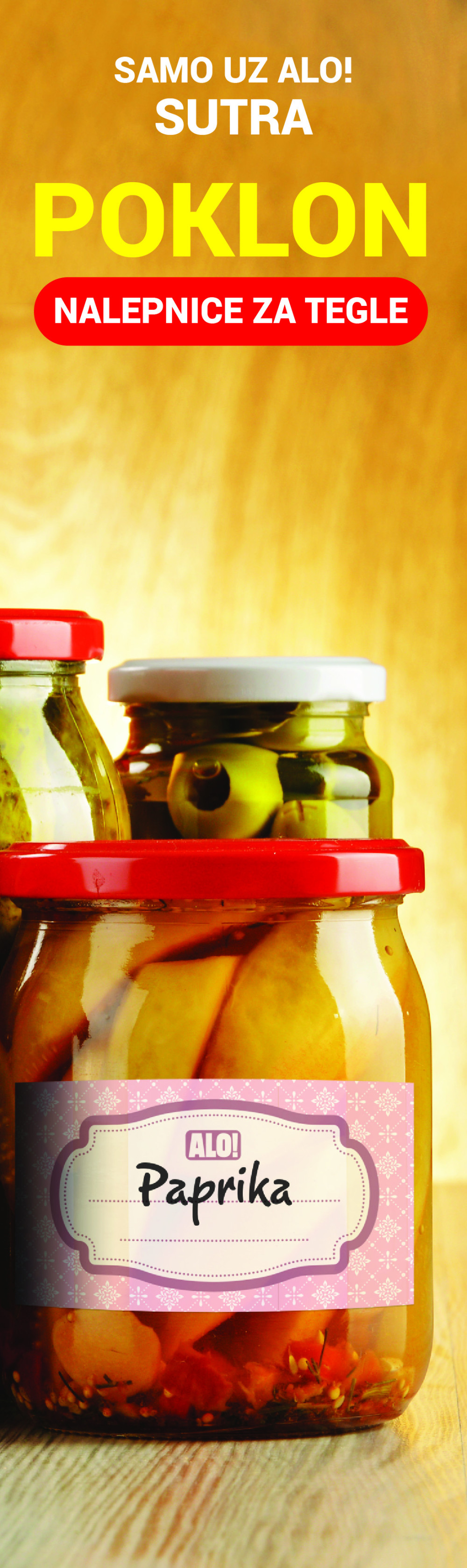 ALO! Vam poklanja 6 nalepnica za tegle!