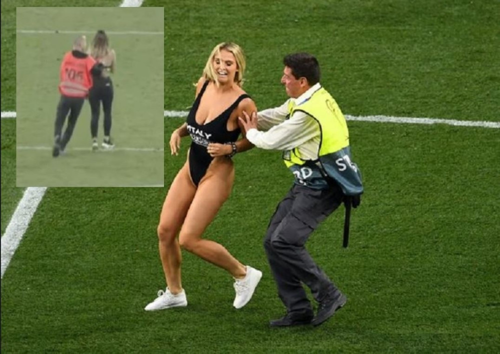 Prsata Slovakinja prekinula meč! Upala u teren i u brusu bežala od obezbeđenja! Na kraju su je uhvatili i DOBILA JE OVO! (VIDEO)