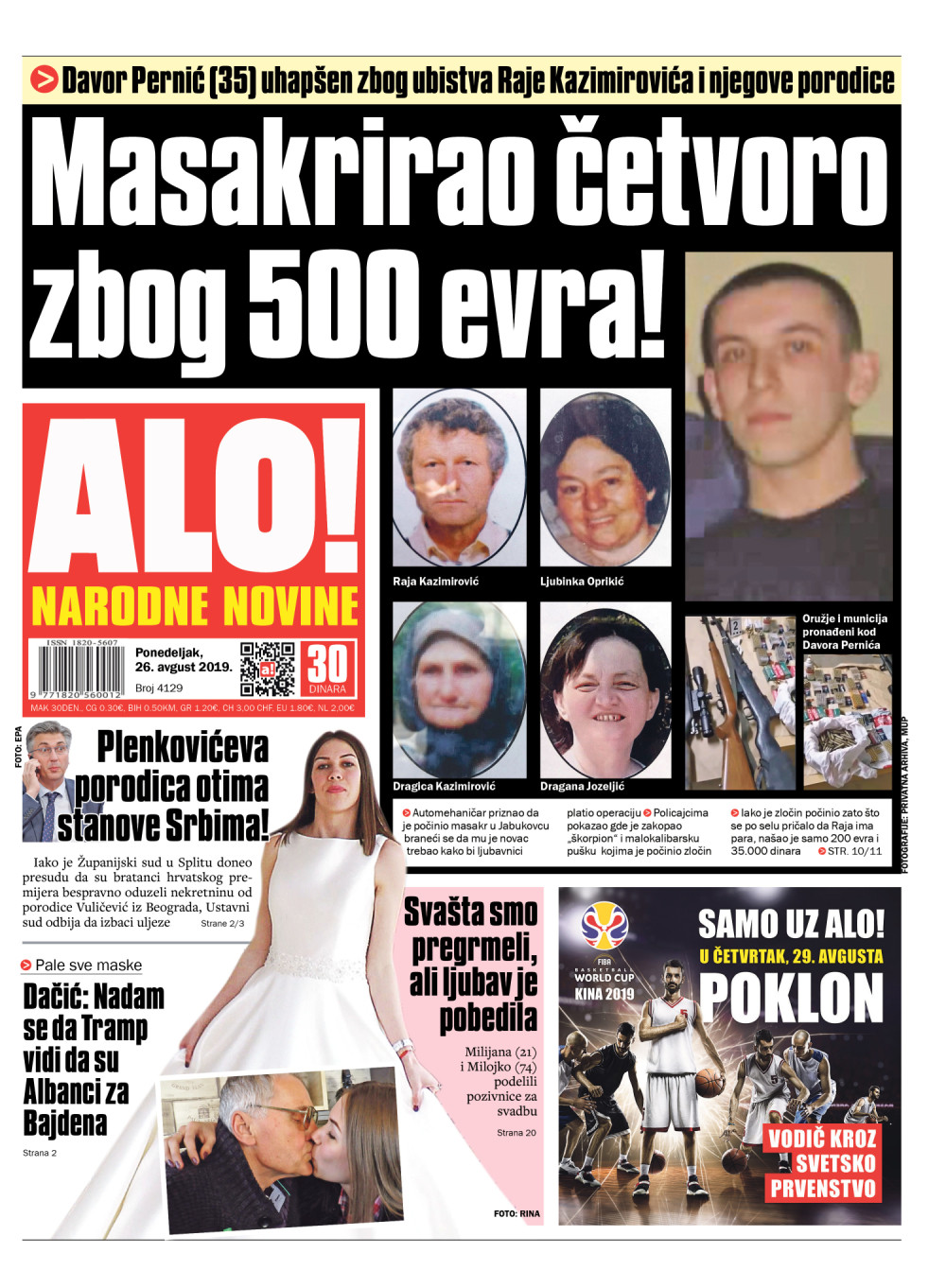 Davor Pernić (35) uhapšen zbog ubistva Raje Kazimirovića i njegove porodice u Jabukovcu!