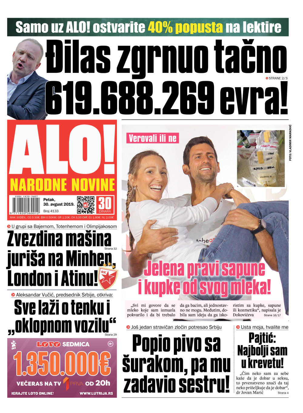 Đilas zgrnuo tačno 619.688.269 evra! ČITAJTE U "ALO!"