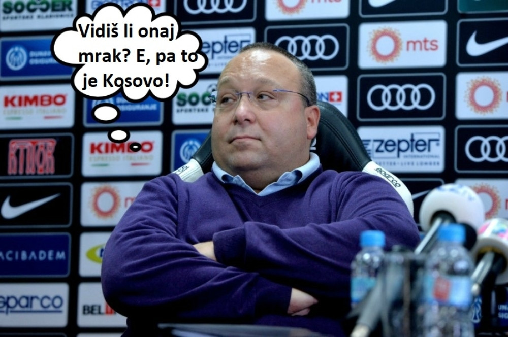 Skandalozno ismevanje potpredsednika Partizana, ništa mu nije sveto, pa ni Kosovo! (FOTO)