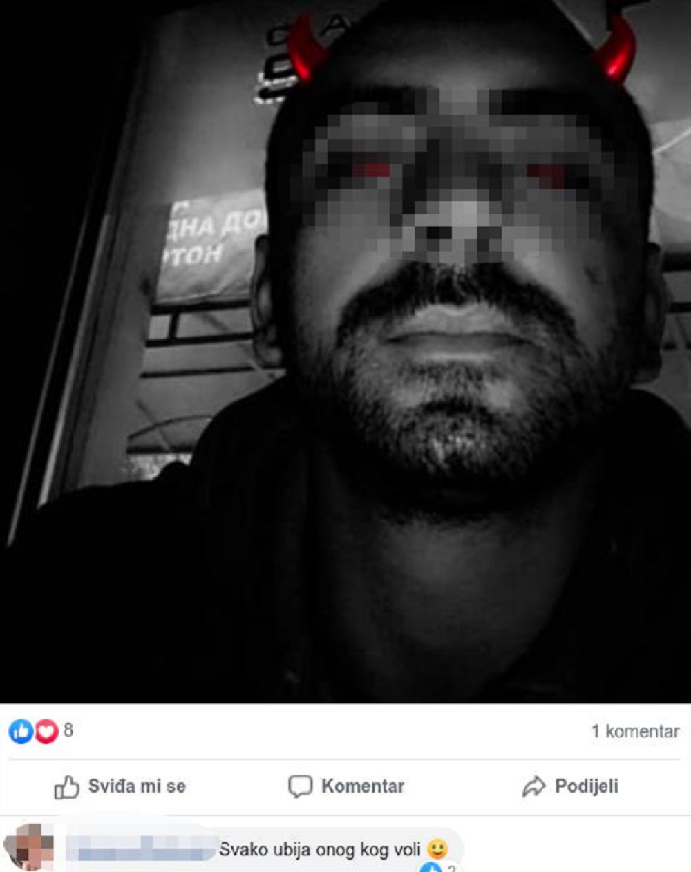 Objavio jezivu fotografiju i poruku, a onda je izbo nožem, pa se obesio! (FOTO)