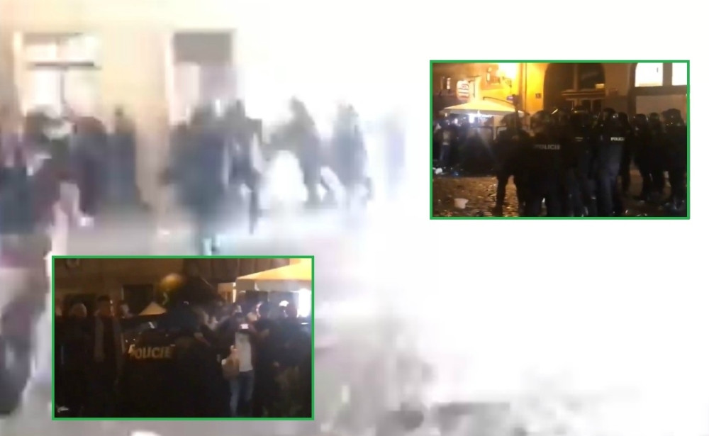 Englezi divljali u Pragu, češka policija pucala na njih, snimci centra haosa, eksplozije i bezumlja! (VIDEO)