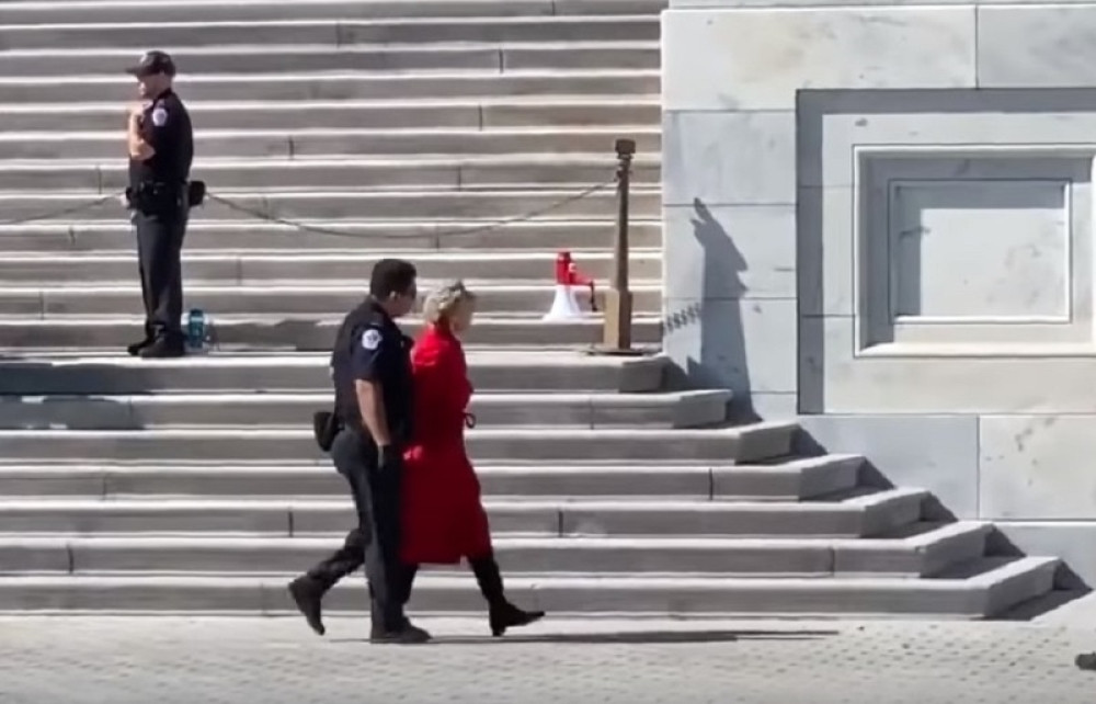 Poznata glumica uhapšena na protestu! Odmah joj stavili lisice i priveli u stanicu! (VIDEO)