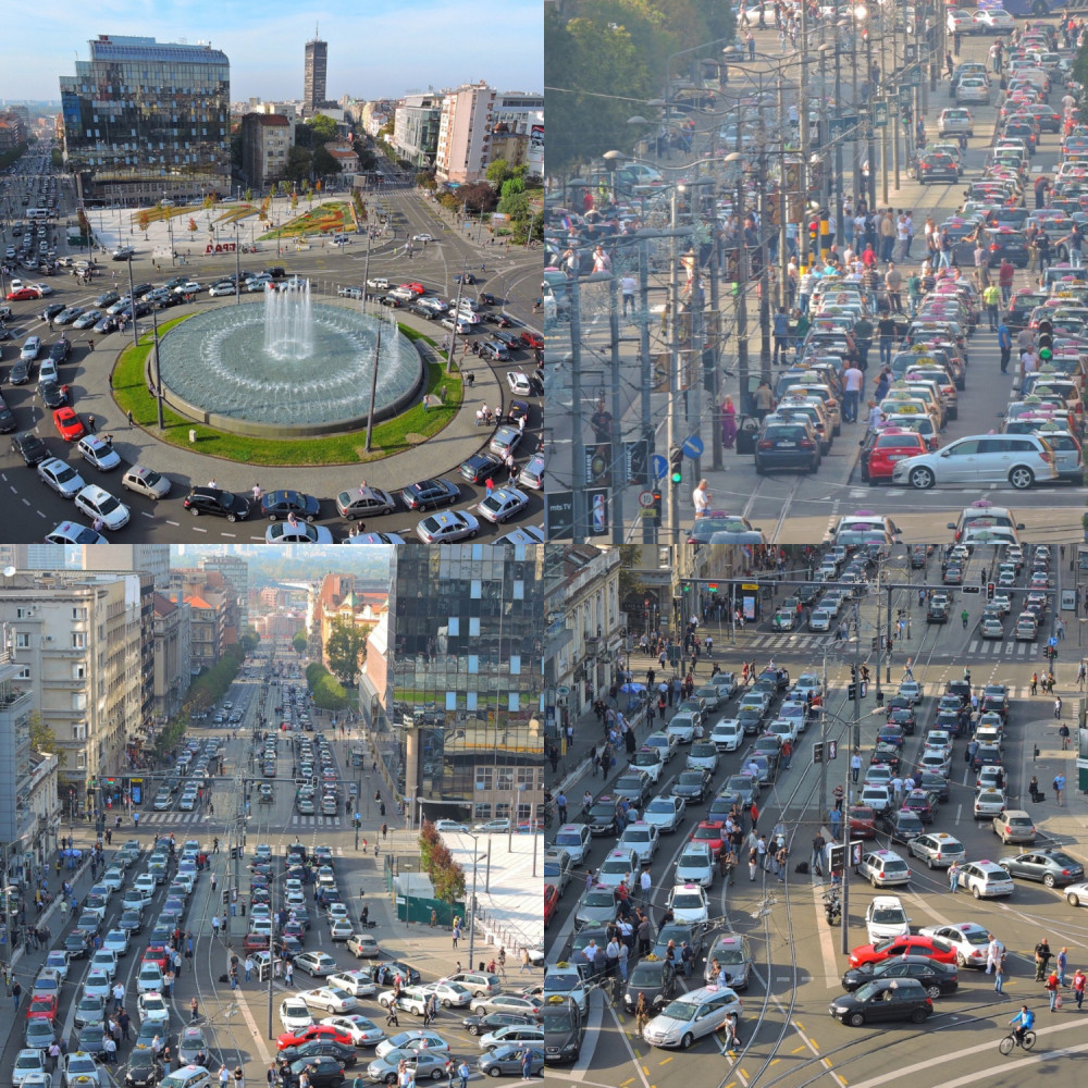 Taksisti blokirali saobraćaj u centru grada, sa ostalih lokacija pristižu zabrinjavajuće informacije! (FOTO/VIDEO)