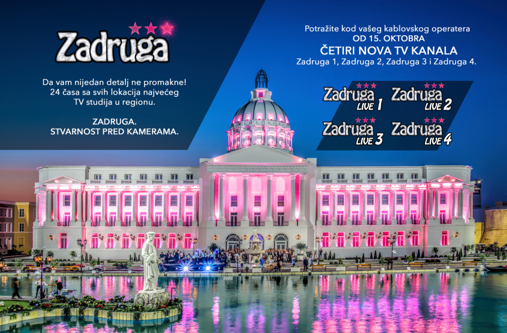 Četiri nova kanala najgledanijeg rijalitija od sada kod vašeg kablovskog operatera!