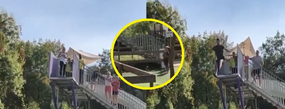 Prvo je Jelena skočila sa velike visine pa onda i Novak! Đokovići zajedno pobeđuju fobije, uplašeni Stefan navijao za mamu i tatu iz daljine! (VIDEO)