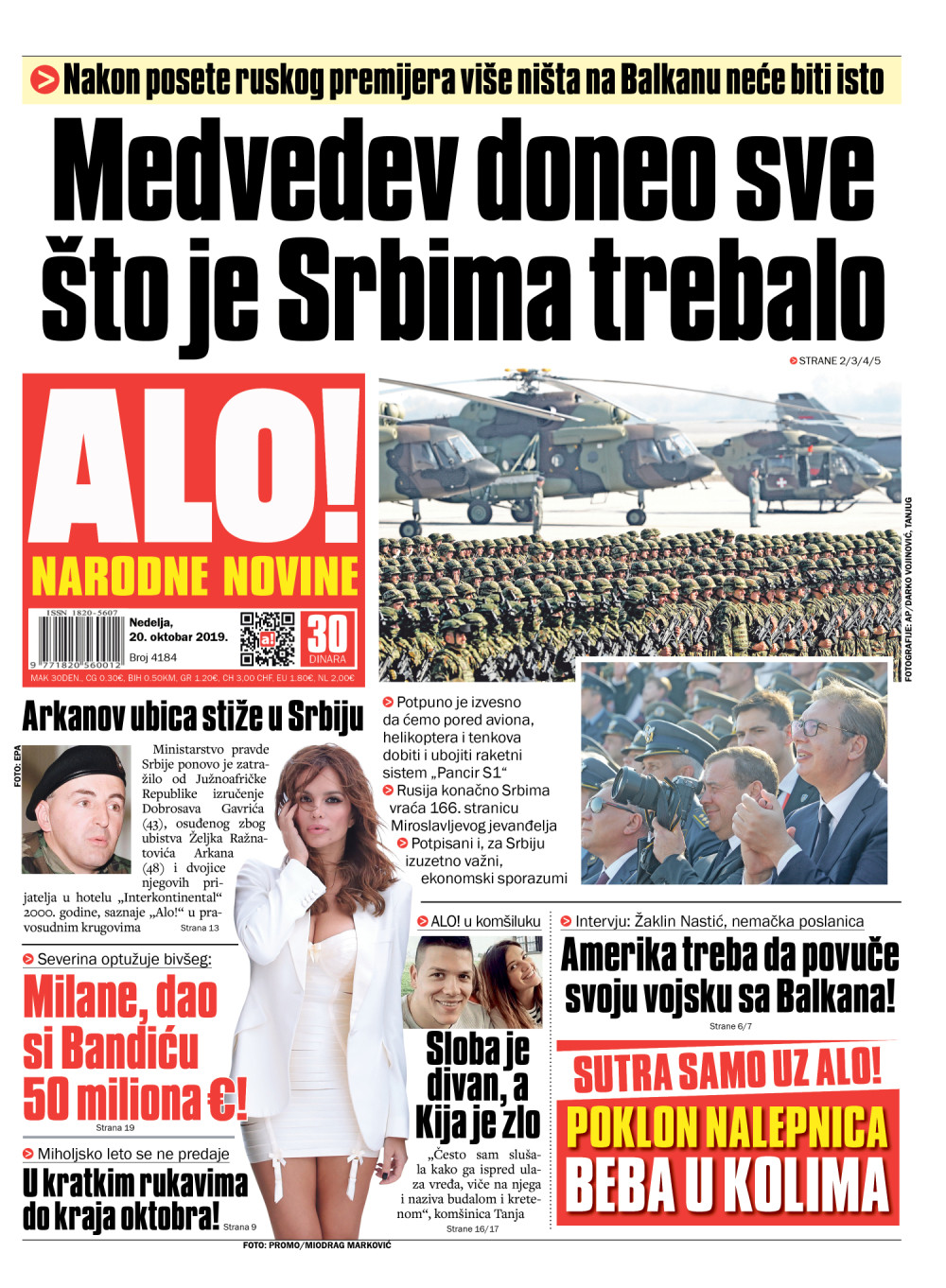 Posle posete ruskog premijera više ništa na Balkanu neće biti isto! ČITAJTE U "ALO!"