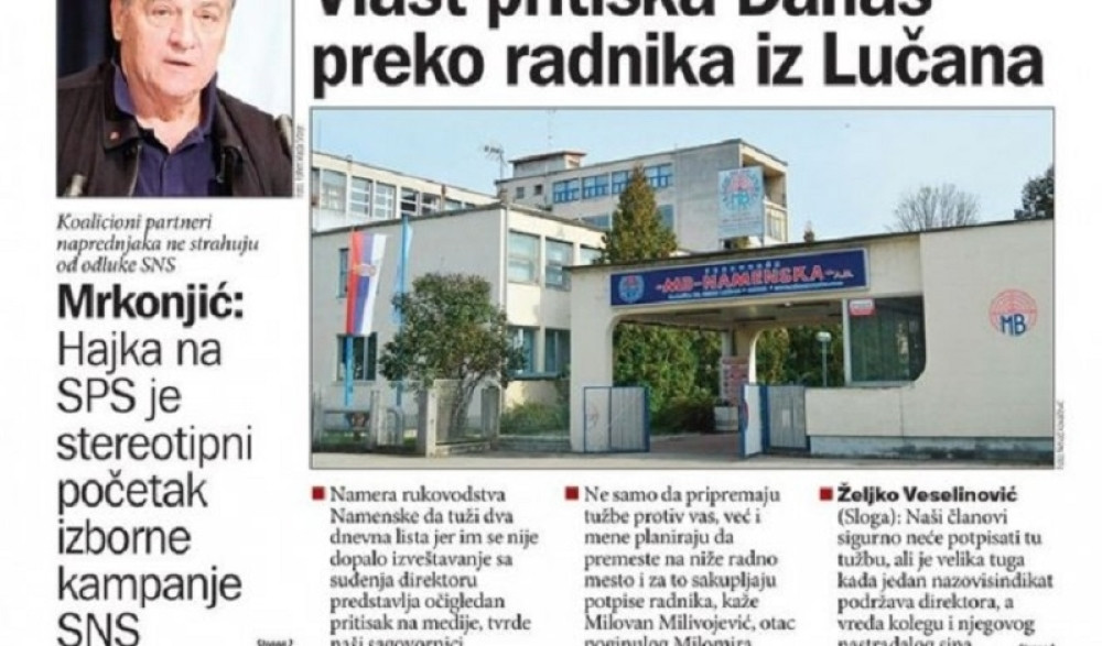 Đilasovi mediji objavljuju