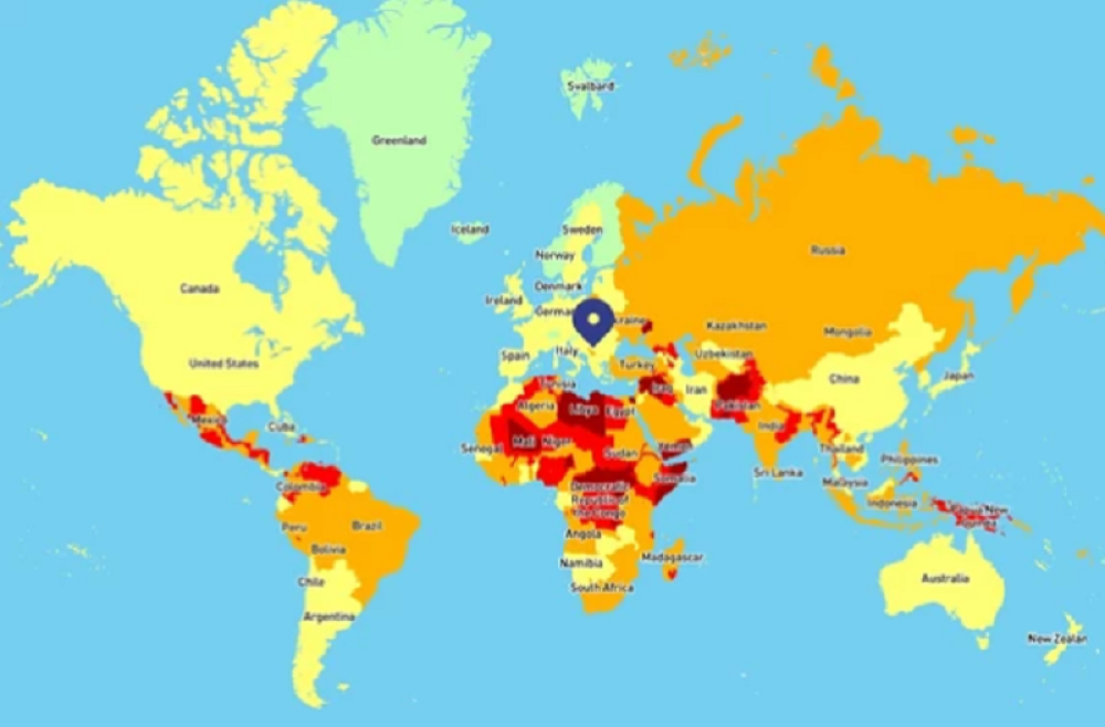 Objavljena mapa najopasnijih destinacija za 2020. godinu, evo gde smo se našli na crnoj listi! Niko nije očekivao! (MAPA)