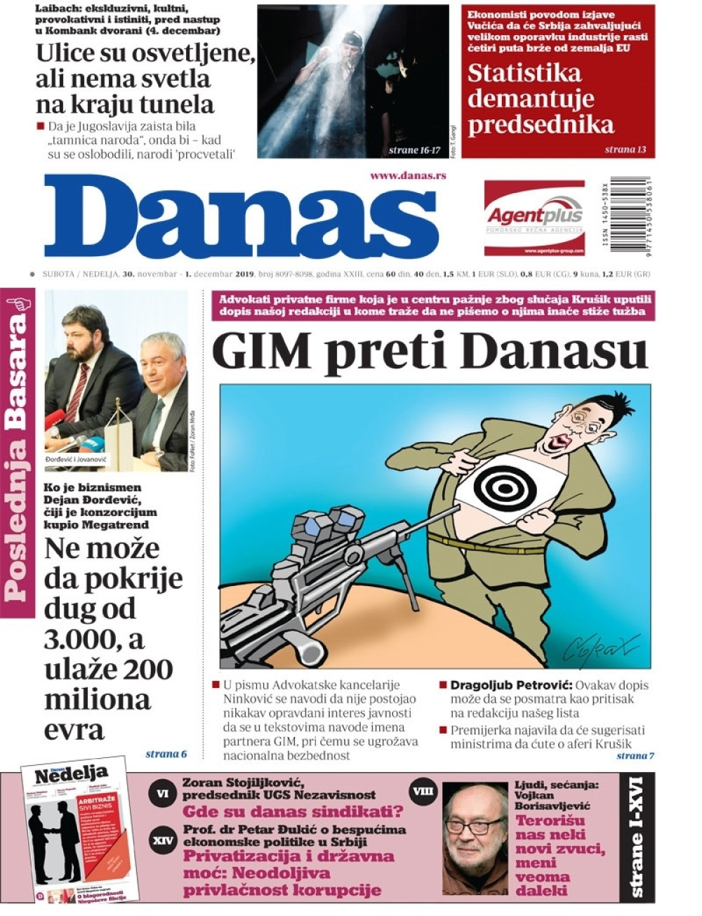 "Danas" na naslovnu stavio ubistvo Vučića!