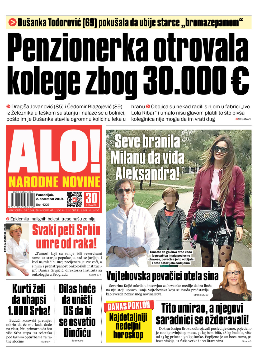 Seve branila Milanu da viđa Aleksandra