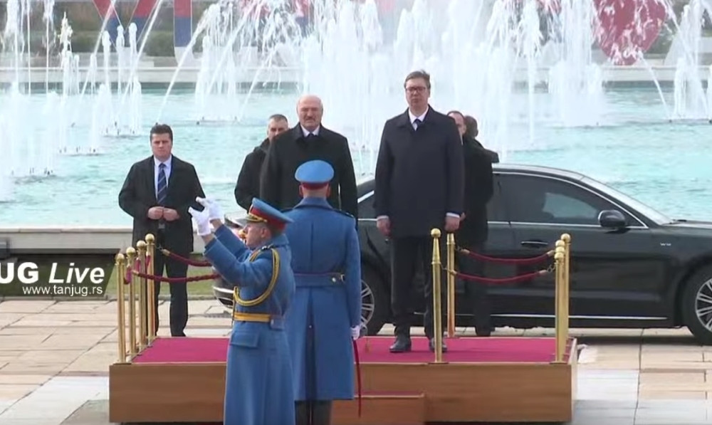 Crveni tepih i počasna garda za predsednika Belorusije (FOTO)
