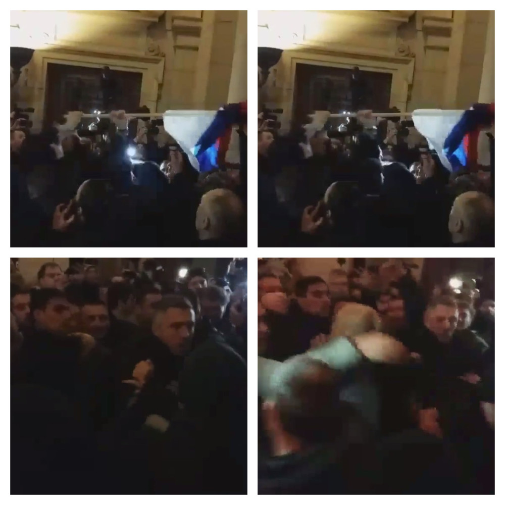 Obradović razvaljuje vrata, pokušan upad u Skupštinu, oteta zastava Srbije! Izbio sukob opozicije na ulicama!