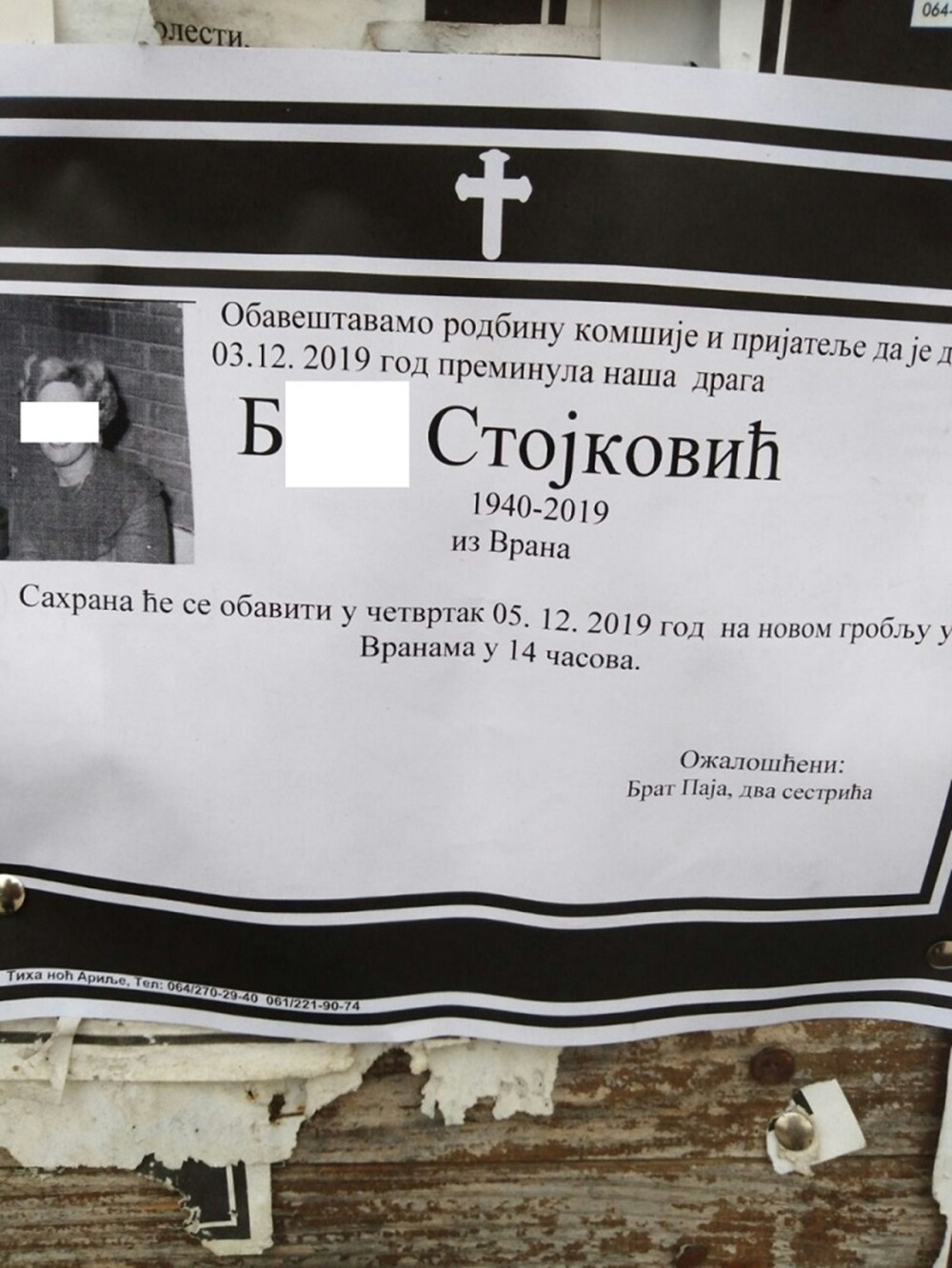 Organizovala je sama svoju sahranu, okačila umrlicu, i javila familiji najgore vesti! Na ovaj način žena iz Arilja htela da najbližima dokaže jednu stvar!