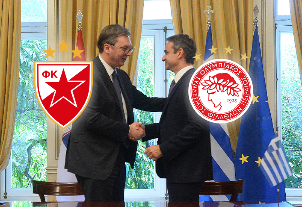 Grčki premijer nije suzdržao navijačke strasti, pomenuo Olimpijakos i Zvezdu, usledila nesvakidašnja reakcija predsednika Vučića
