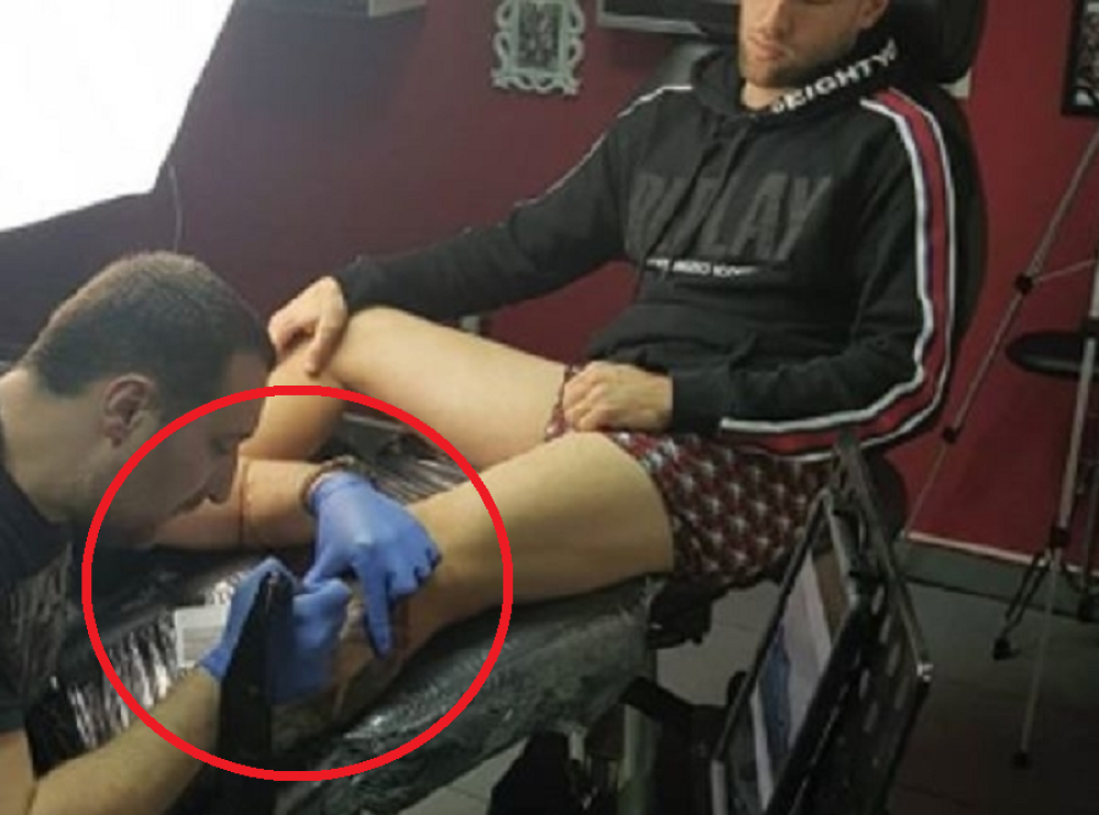 Bivši fudbaler Zvezde oslikao na nozi stadion druge beogradske ekipe! Odmah reagovali iz kluba (FOTO)